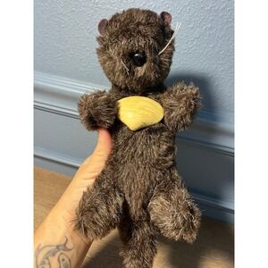 Vintage Dakin Sea Otter Plush Stuffed Animal‎ Holding Seashell 1975 Kids Toy